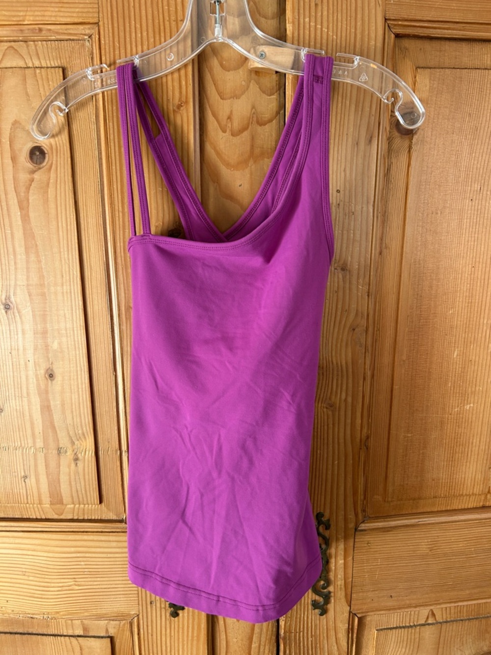 Tonic Activewear Fuchsia Purple Asymmetrical Athletic Open Back Tank Top Small